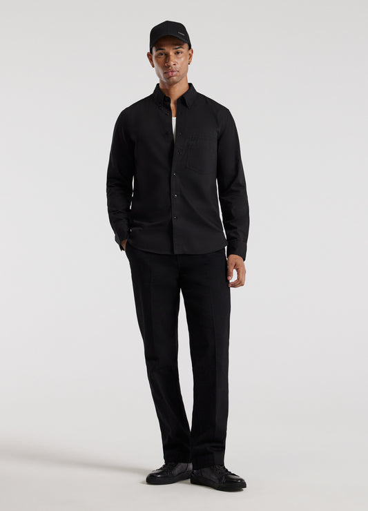 Cotton Double Pocket Shirt Black