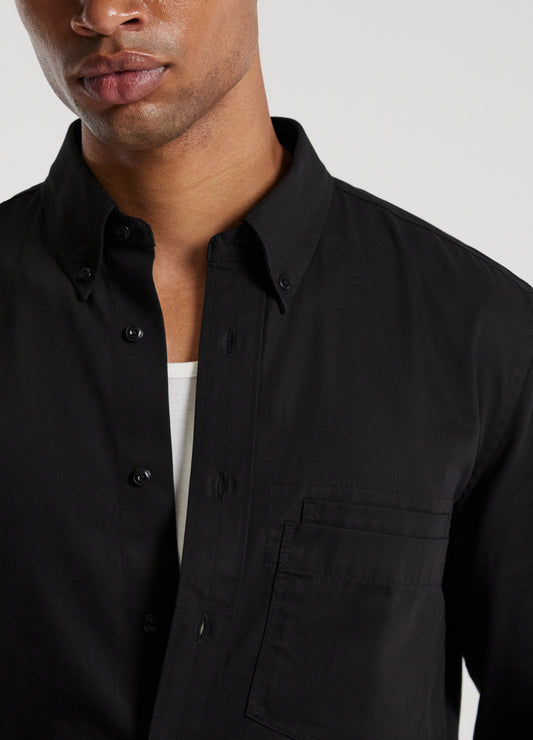 Cotton Double Pocket Shirt Black