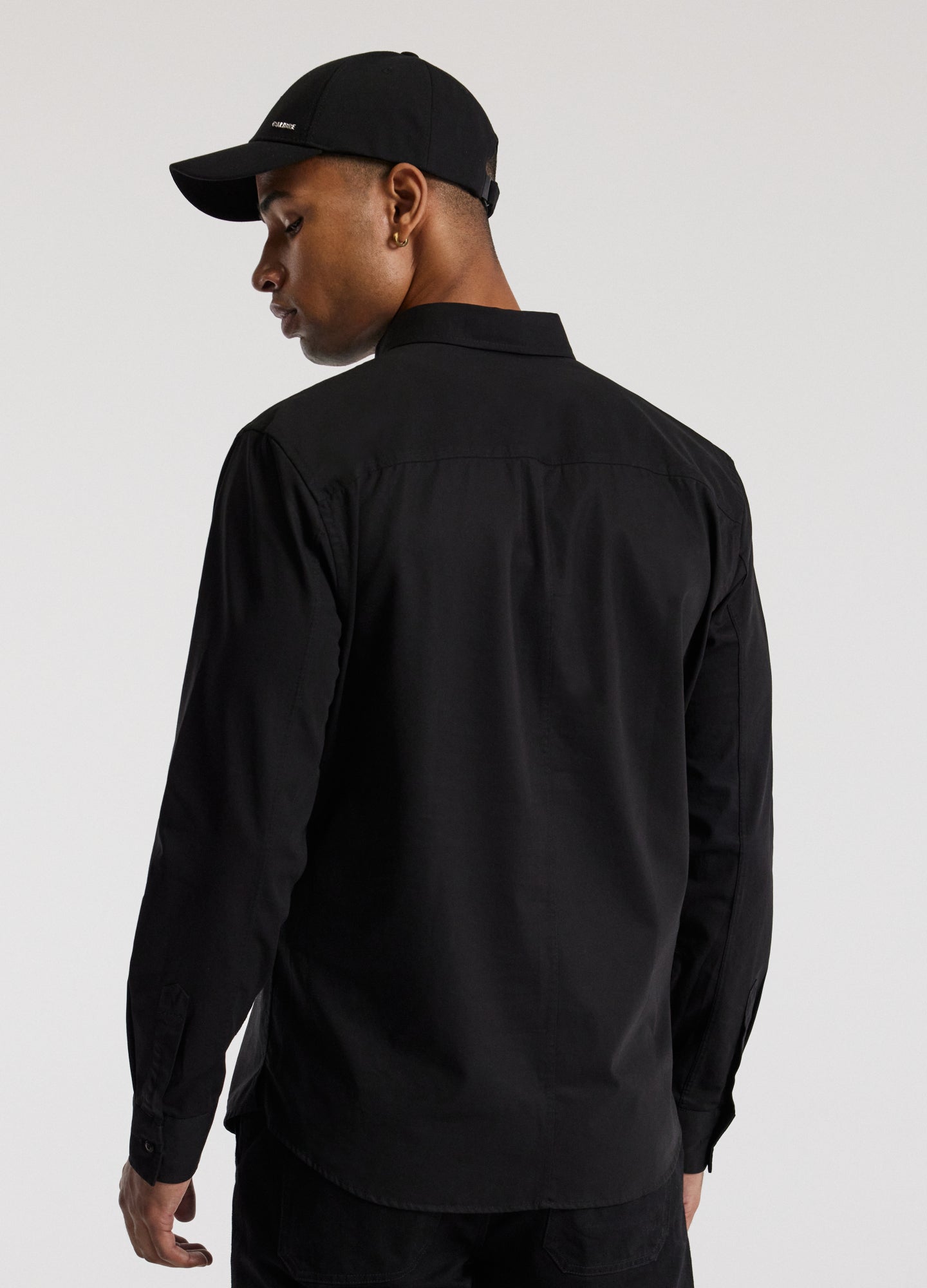 Cotton Double Pocket Shirt Black