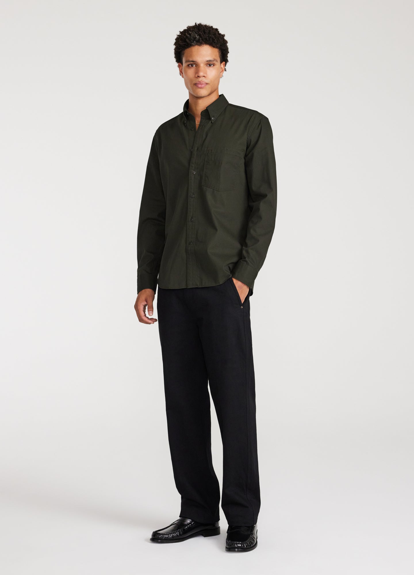 Double Pocketed Shirt Dark Green