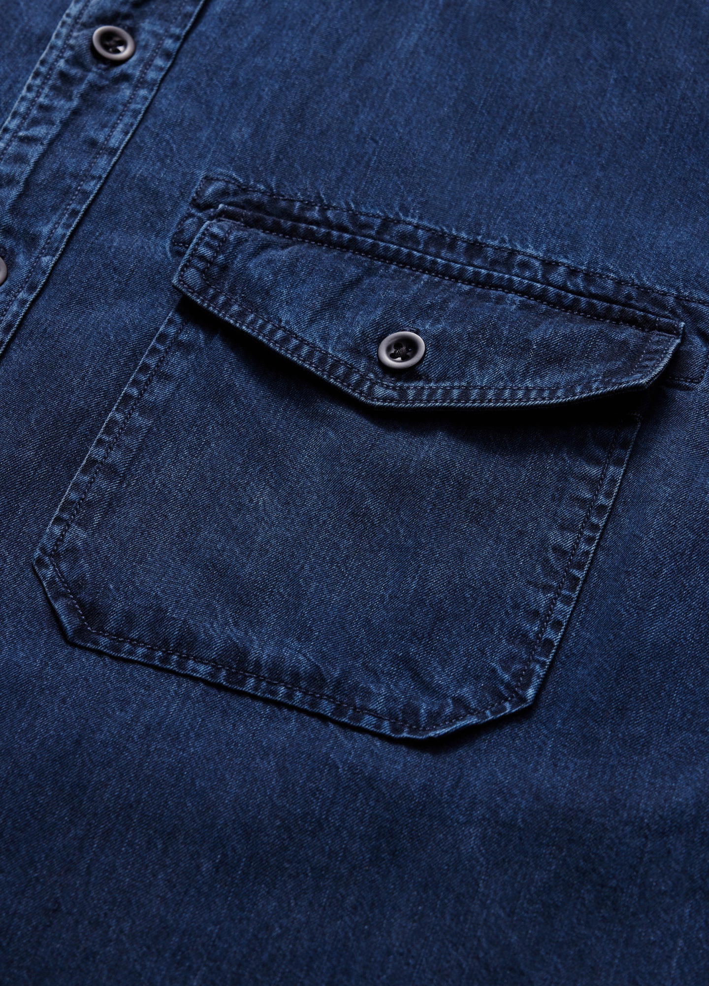 Soft Denim Utility Shirt Indigo