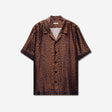 Leopard Print Short Sleeve Shirt Caramel