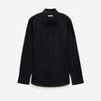 Refined Cotton Linen Shirt Black