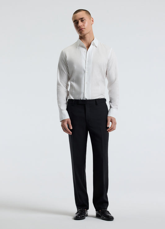 Refined Cotton Linen Shirt White