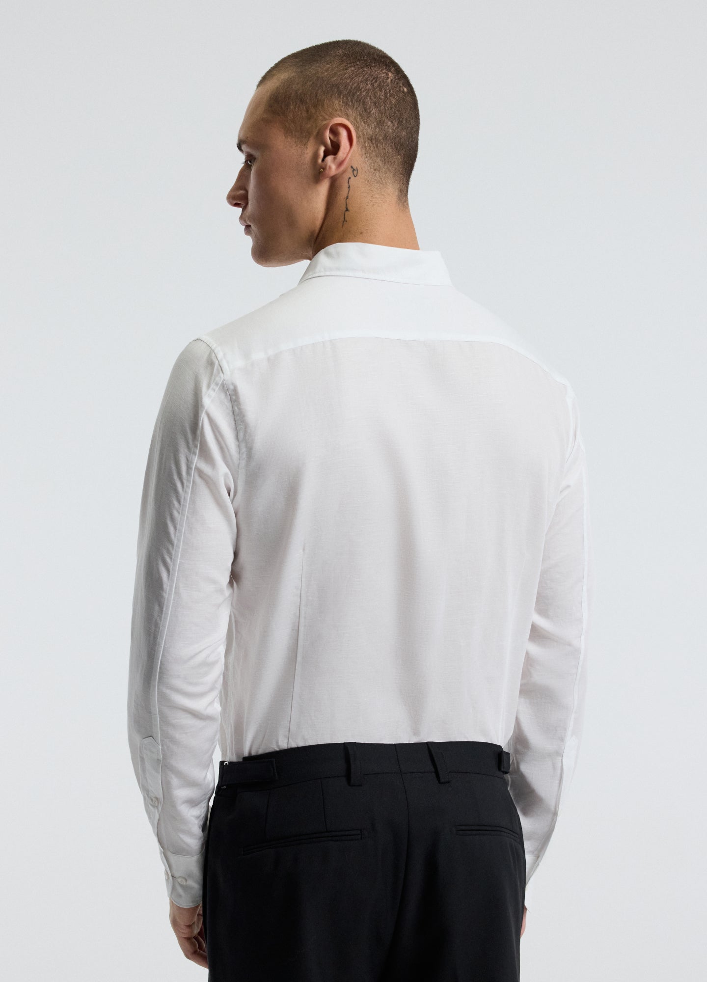 Refined Cotton Linen Shirt White