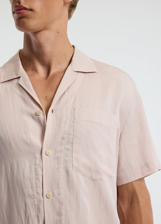 Washed Twill Short Sleeve Shirt Musk