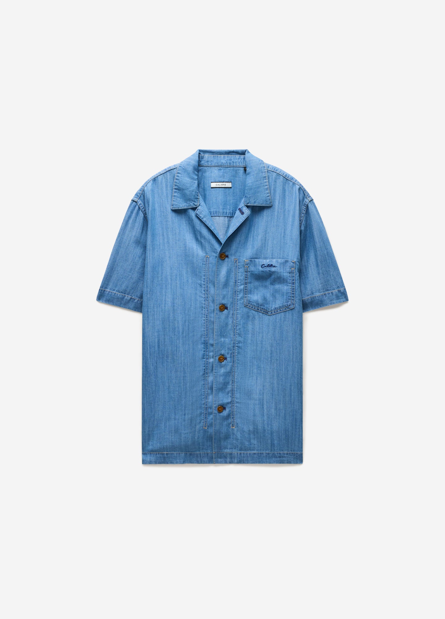 Fluid Denim Shirt Blue