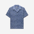 Leopard Print Short Sleeved Shirt Blue