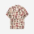 Island Print Short Sleeve Shirt Pink