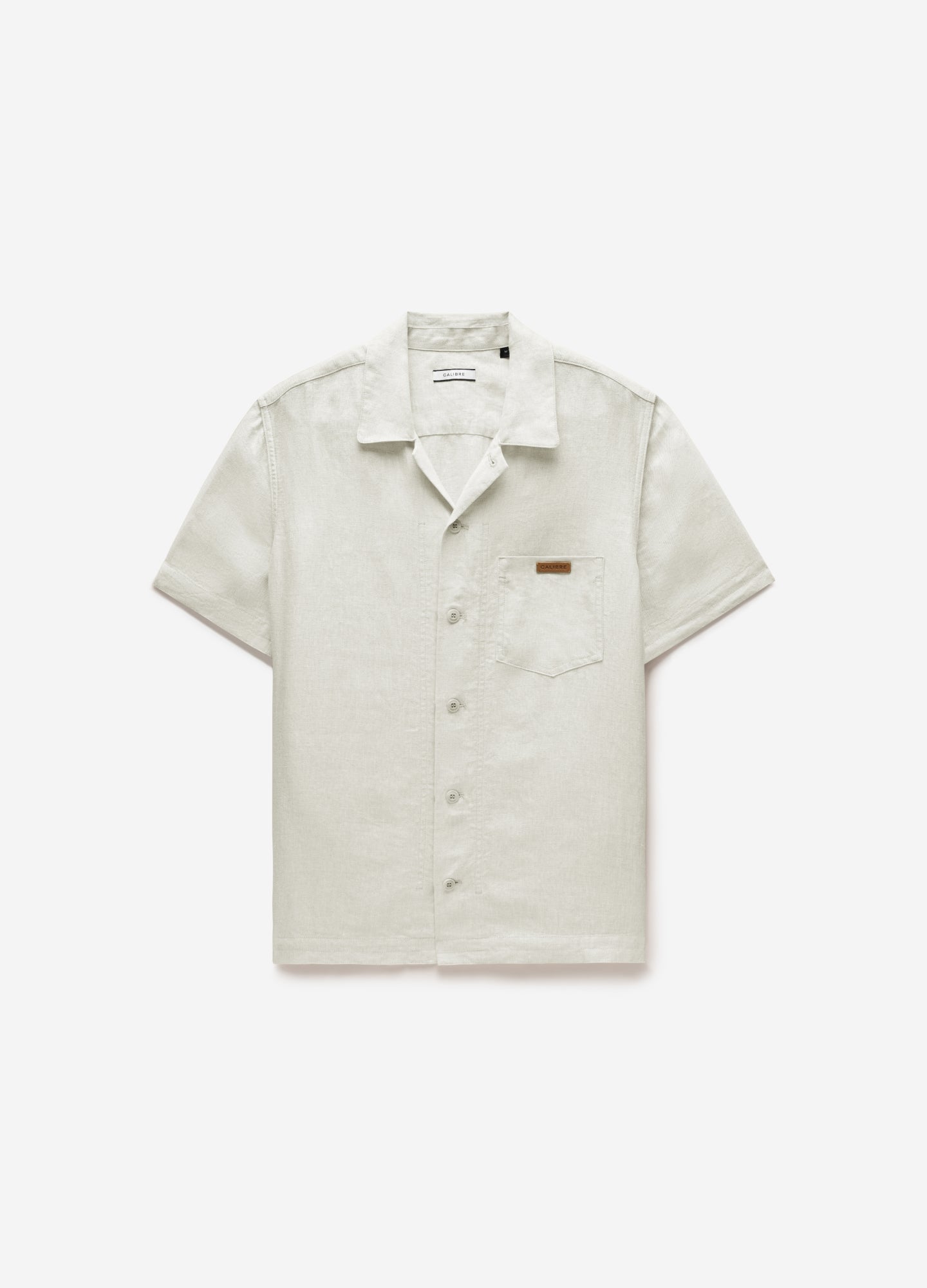 Washed Linen Short Sleeve Shirt Natural