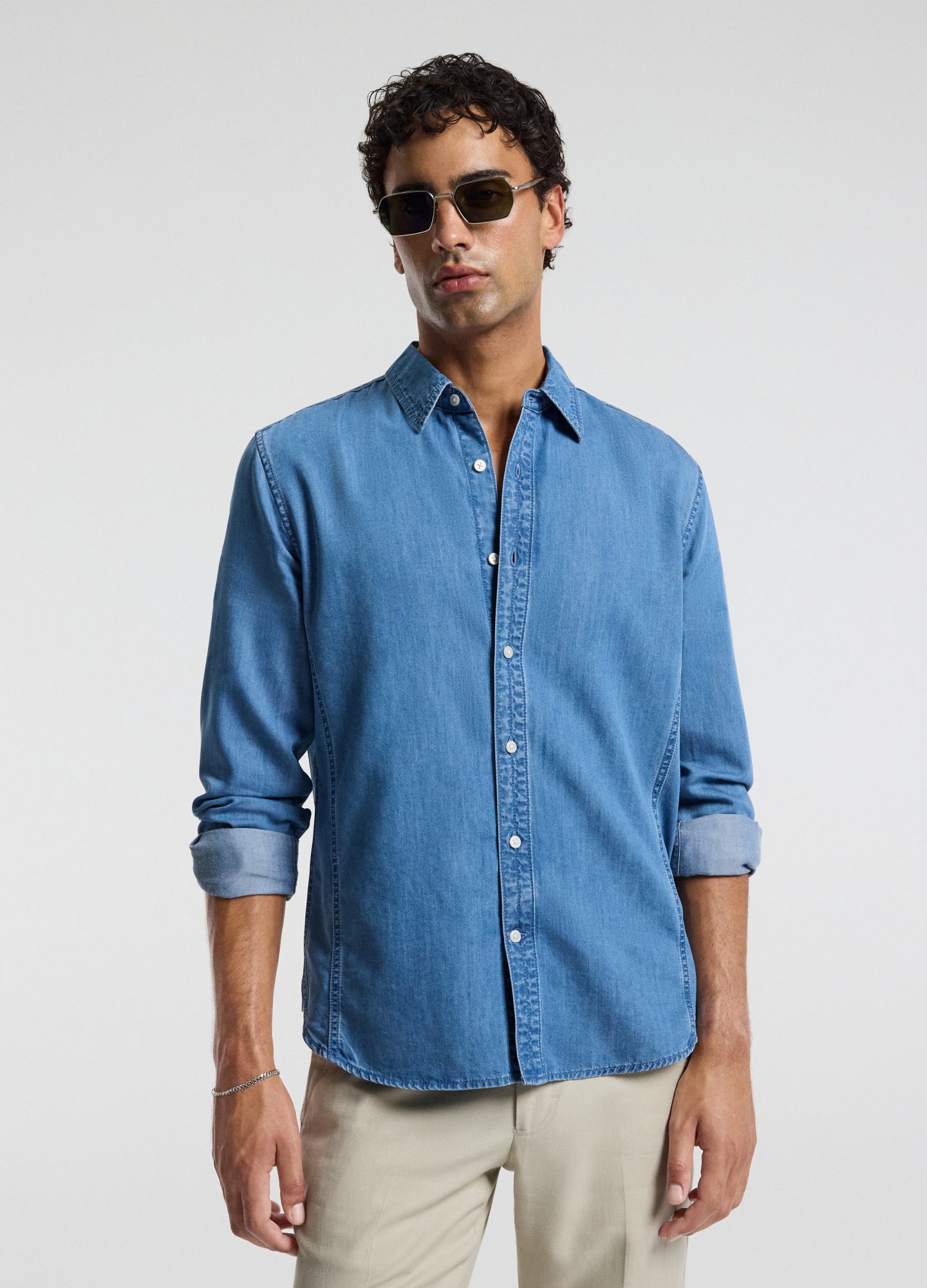 Soft Chambray Shirt Light Blue