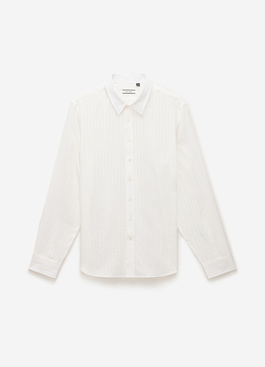 Seersucker Textured Shirt White