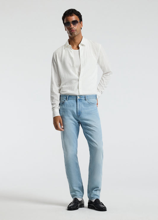 Seersucker Textured Shirt White