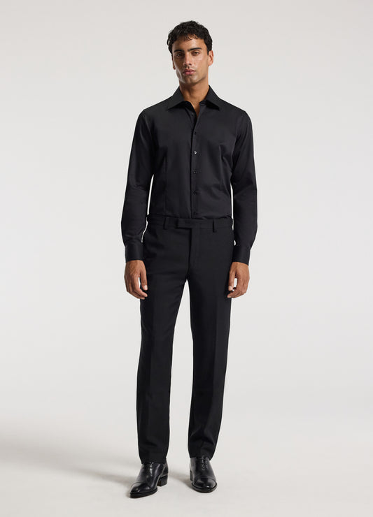 Tailored Cotton Shirt Black