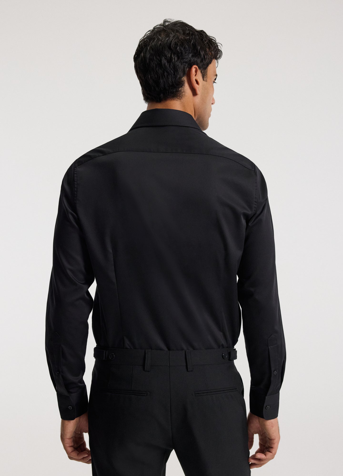 Tailored Cotton Shirt Black