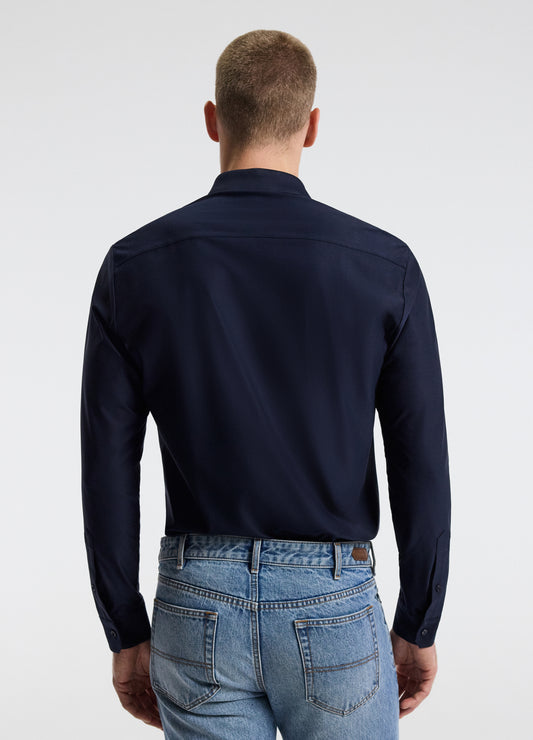Precision Stretch Twill Shirt Navy