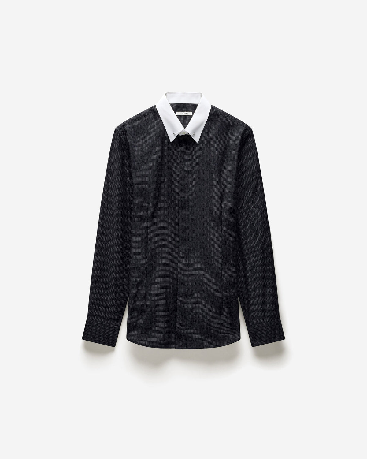 Tailored Collar Pin Shirt Black