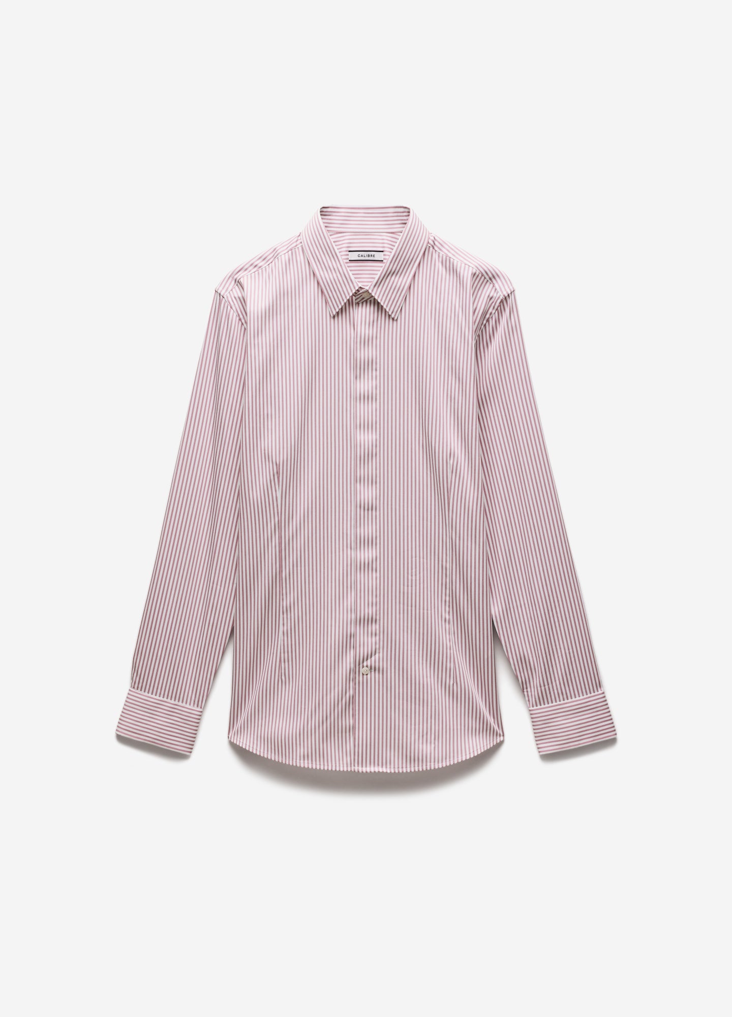 Stretch Sateen Stripe Shirt Pink
