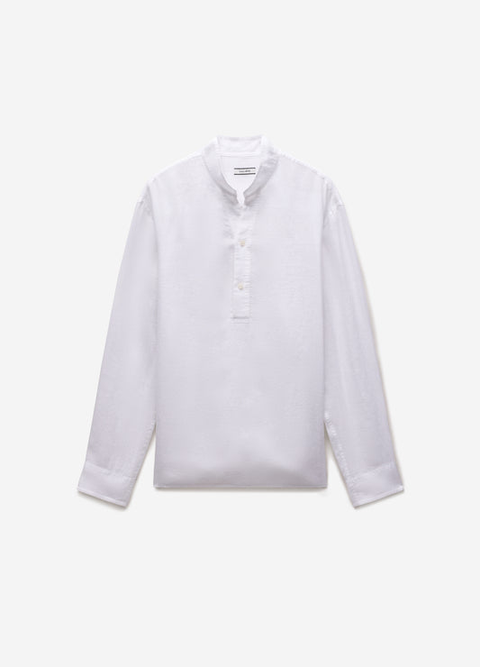 Relaxed Pullover Linen Shirt Ivory