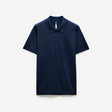 Shiny Rayon Polo Navy