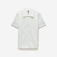 Grid Stitch Polo White