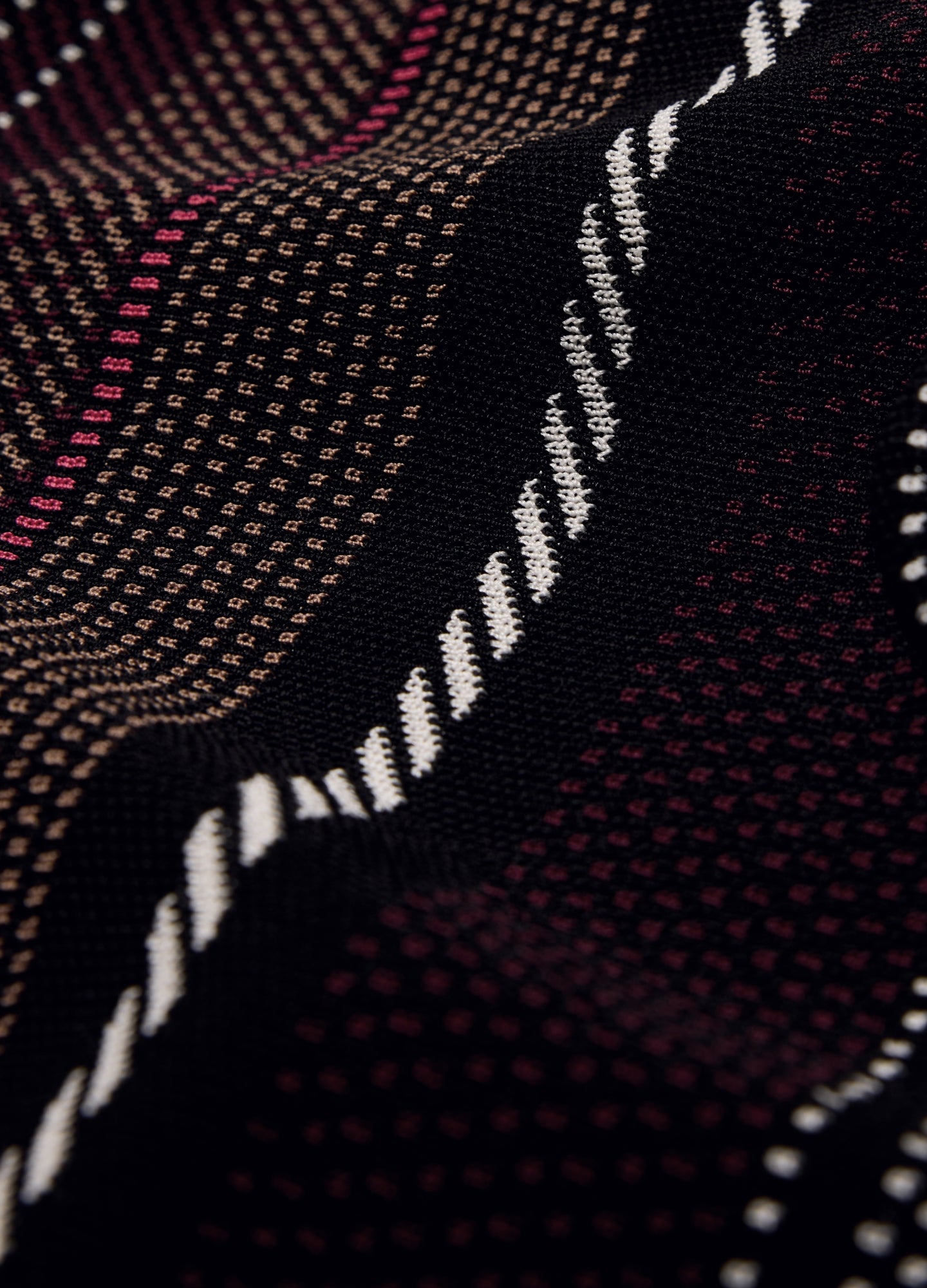 Striped Jacquard Knit Shirt Black