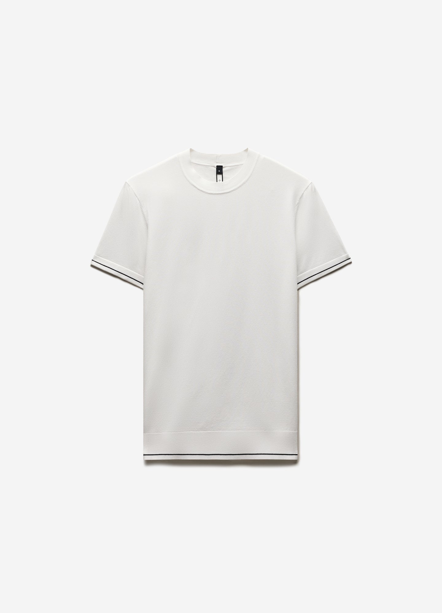 Stripe Cuff Tech T-shirt Ivory