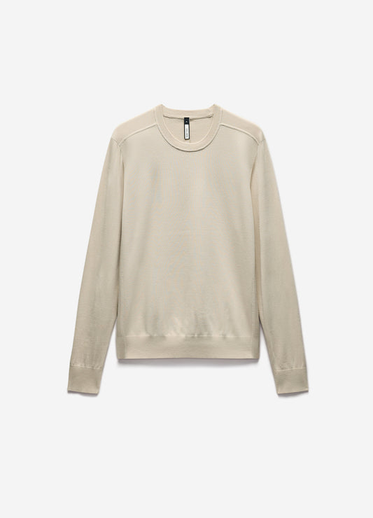 Technical Knit Crew Neck Sweater Oatmeal