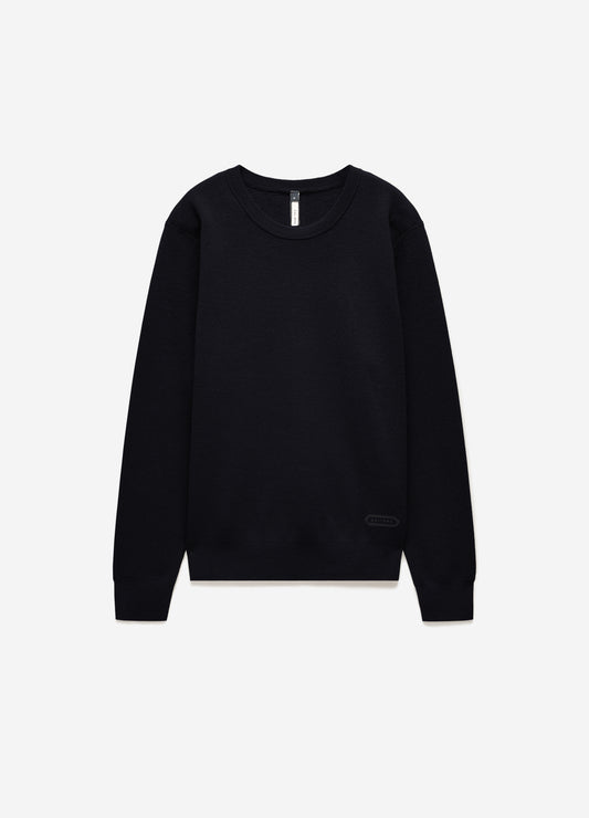 Merino Wool Crew Neck Sweater Black