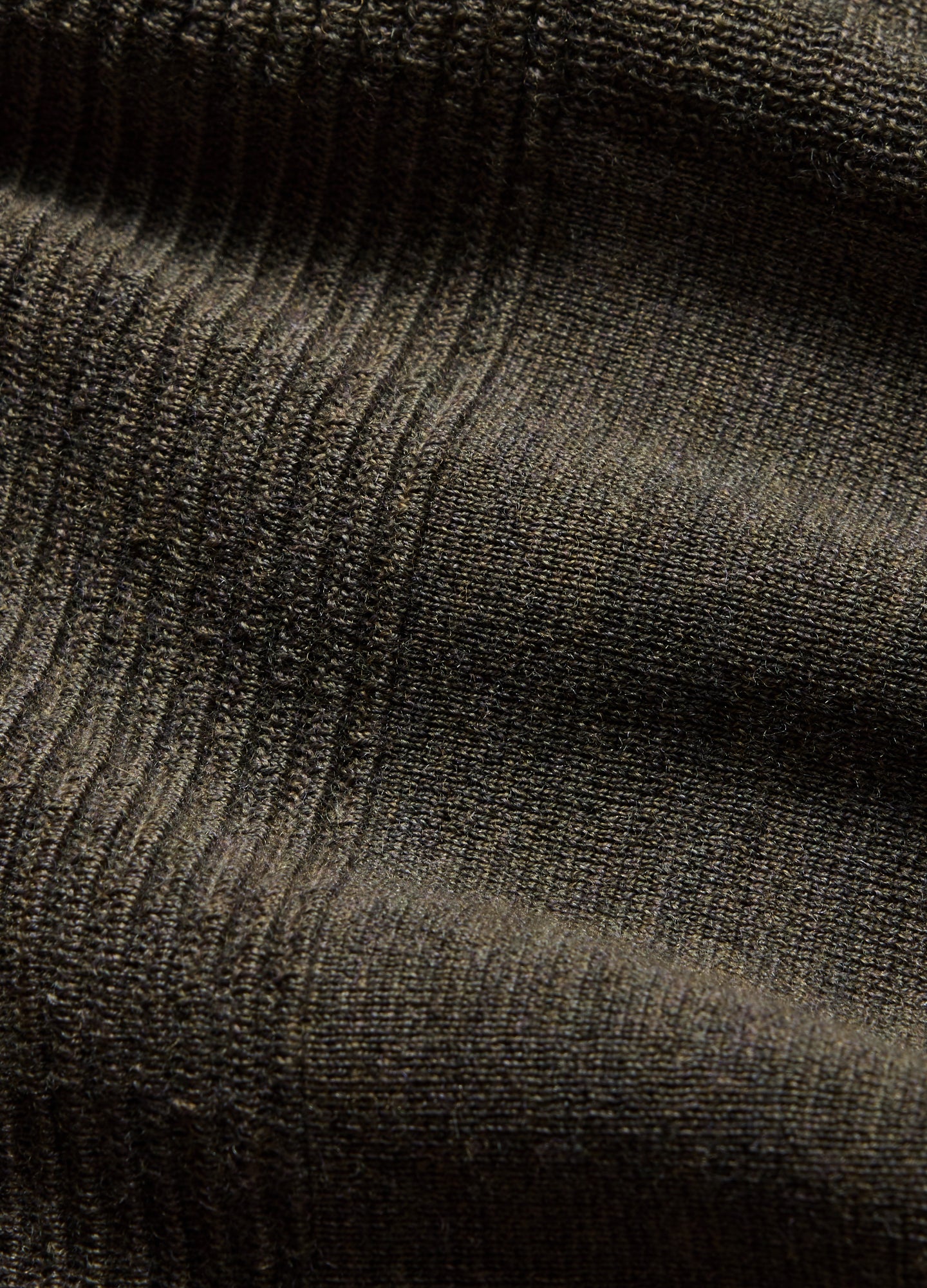 Merino Wool Crew Neck Sweater Khaki