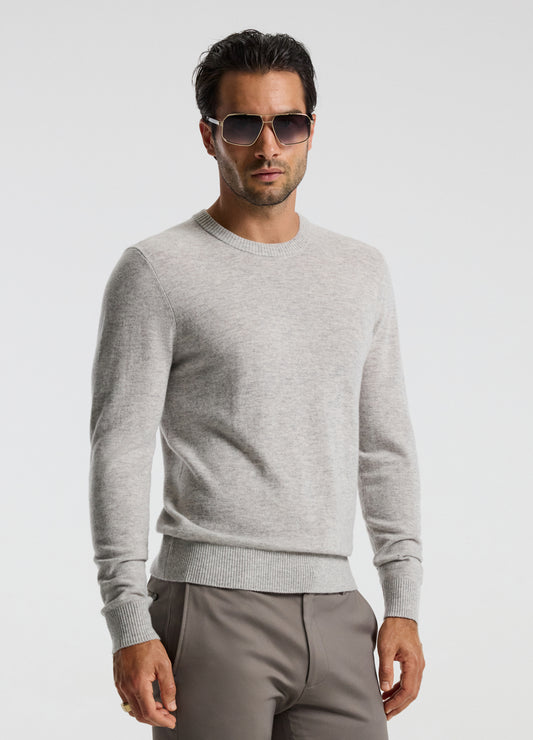 Ultra Fine Merino Wool Sweater Silver