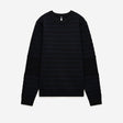 Geometric Jacquard Crew Neck Sweater Navy