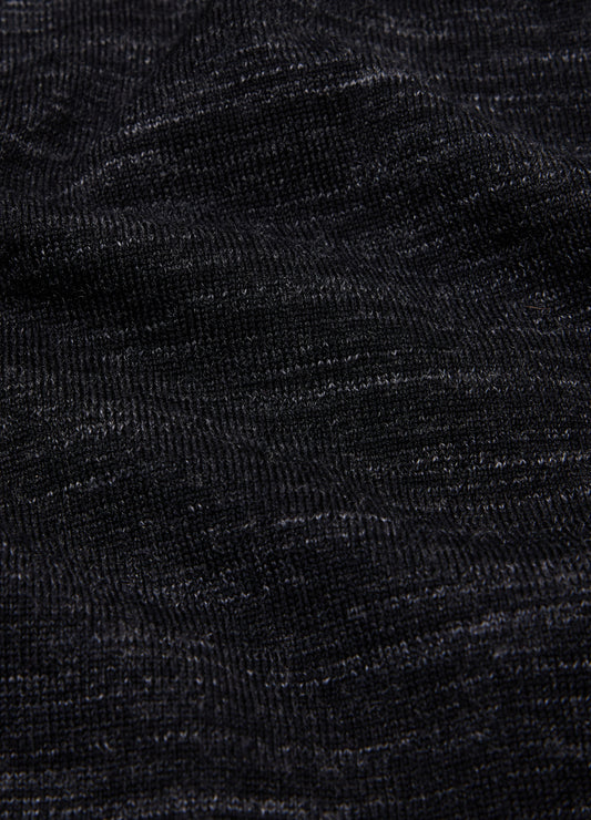 Mock Neck Merino Wool Sweater Charcoal