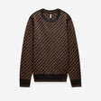 Monogram Jacquard Merino Wool Sweater Camel