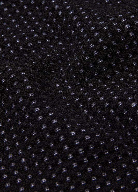 Quarter Zip Merino Wool Sweater Black