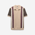 Multi Stripe Knit Polo Natural