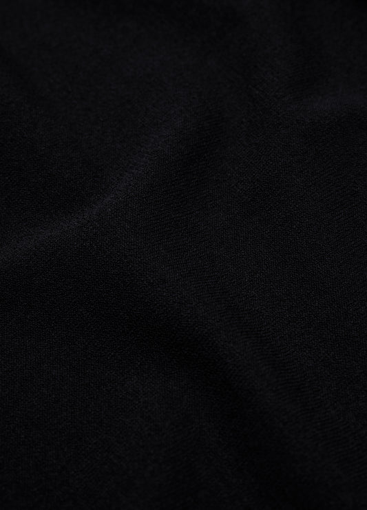 Technical Knit Rib Collar Polo Black