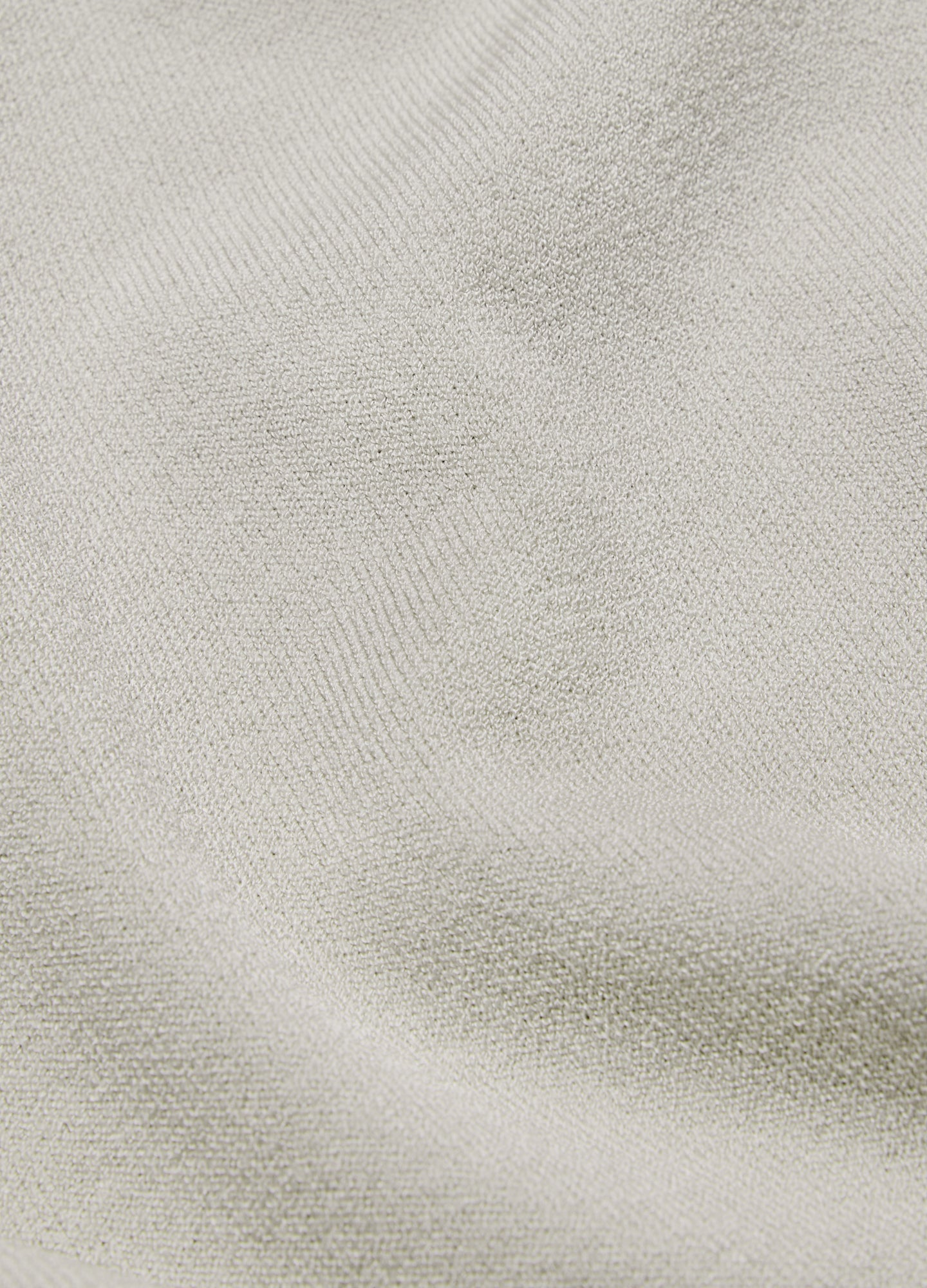 Technical Knit Rib Collar Polo Silver