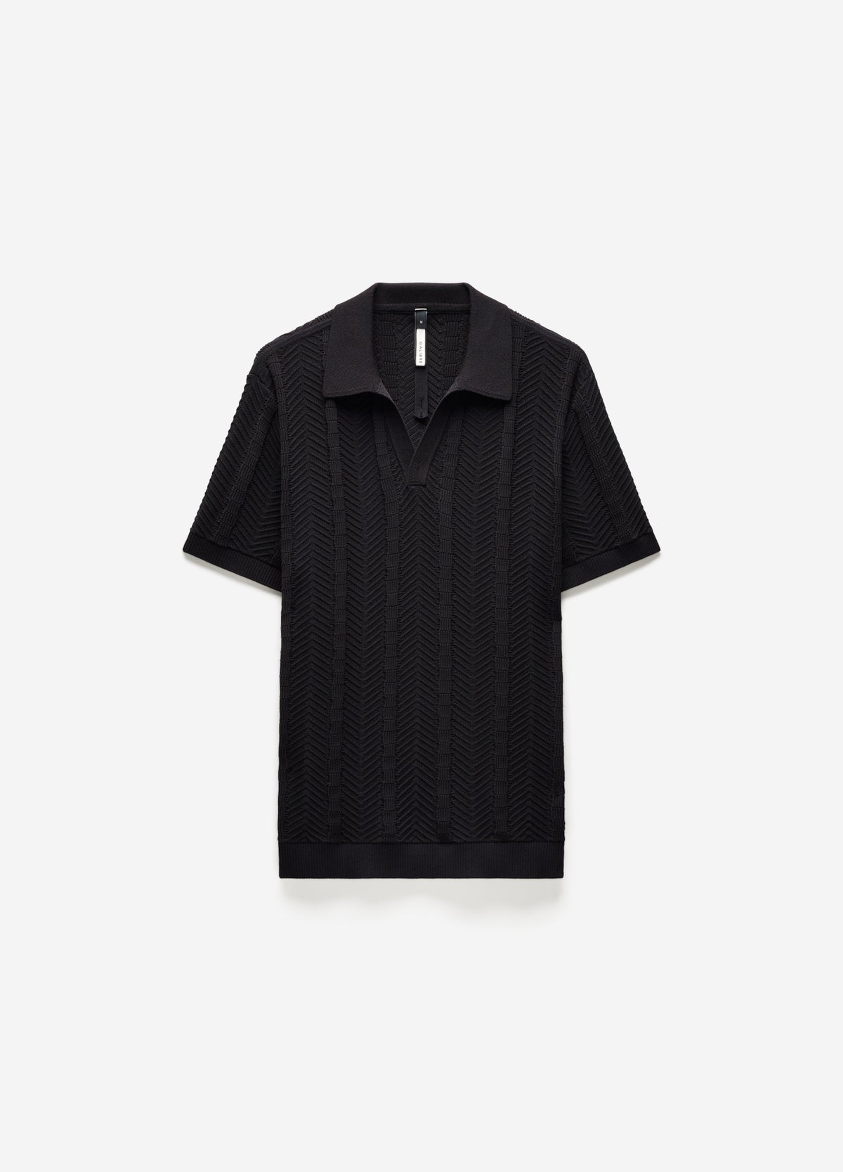 Arrow Jacquard Knit Polo Chocolate