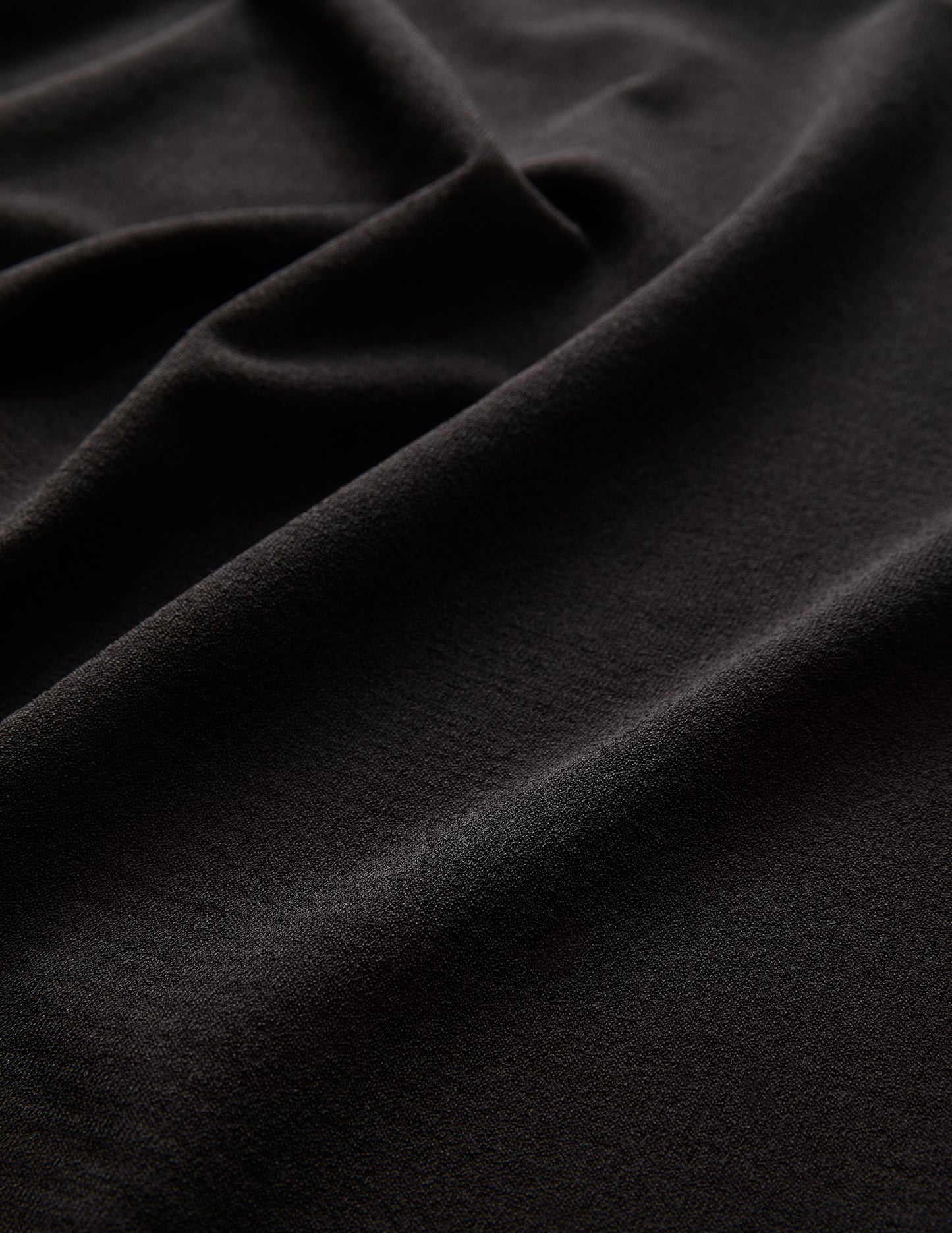 Rib Collar Tech Knit Polo Black