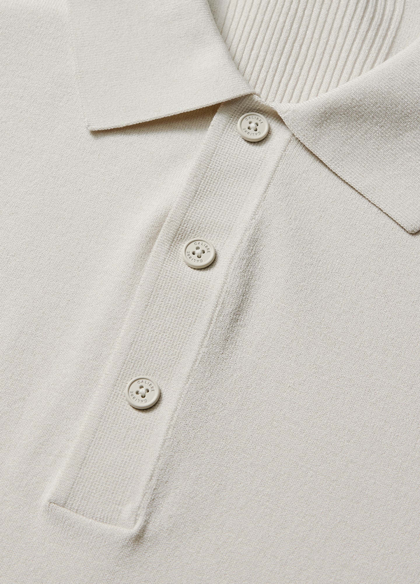 Long Sleeved Tech Knit Polo Salt