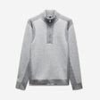 Textured Jacquard Zip Sweater Pewter