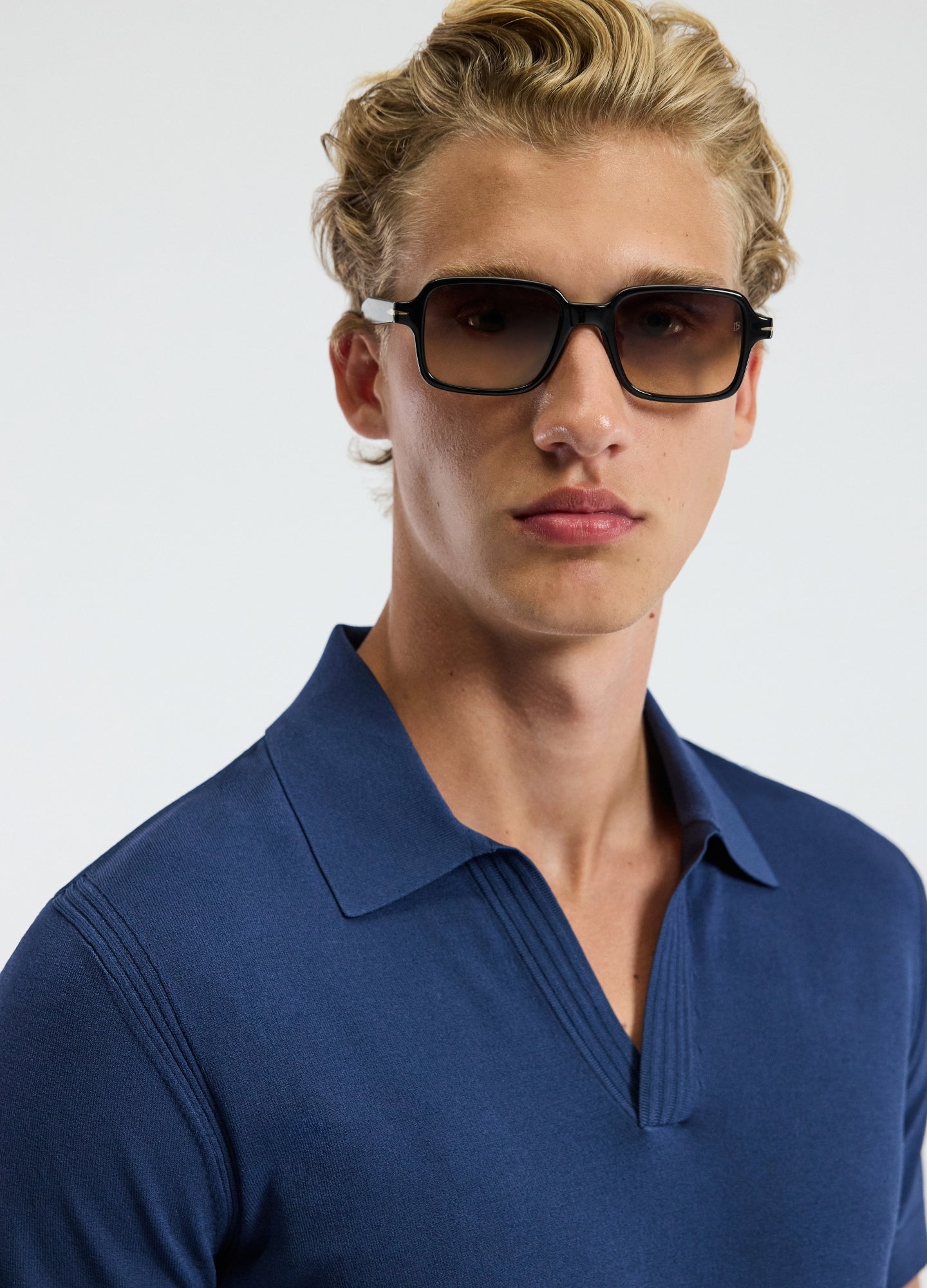 Tech Shoulder Trim Polo Marine Blue