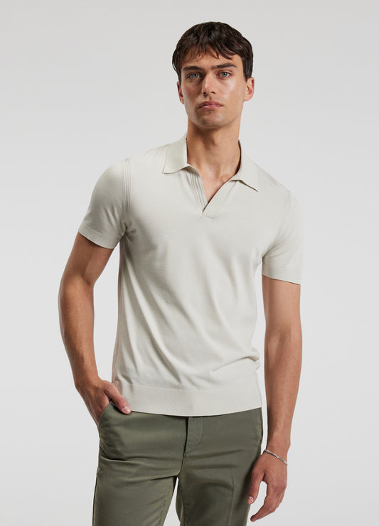 Tech Shoulder Trim Polo Salt