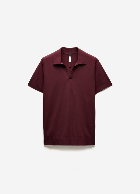 Tech Shoulder Trim Polo Wine