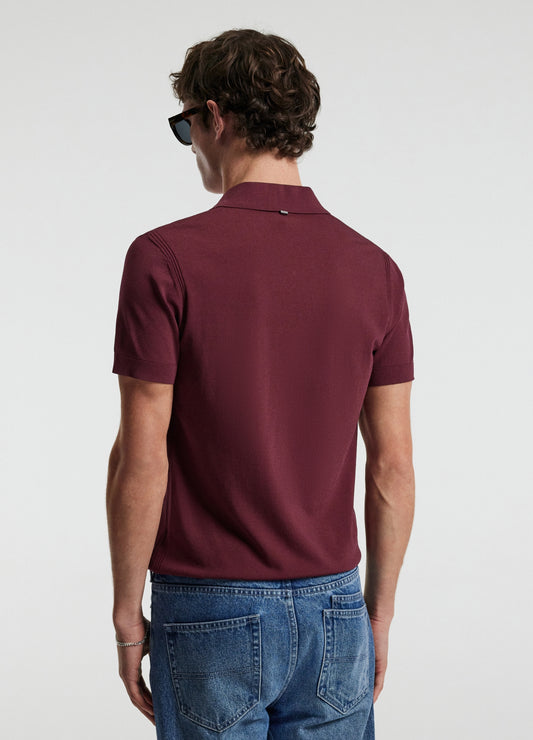 Tech Shoulder Trim Polo Wine