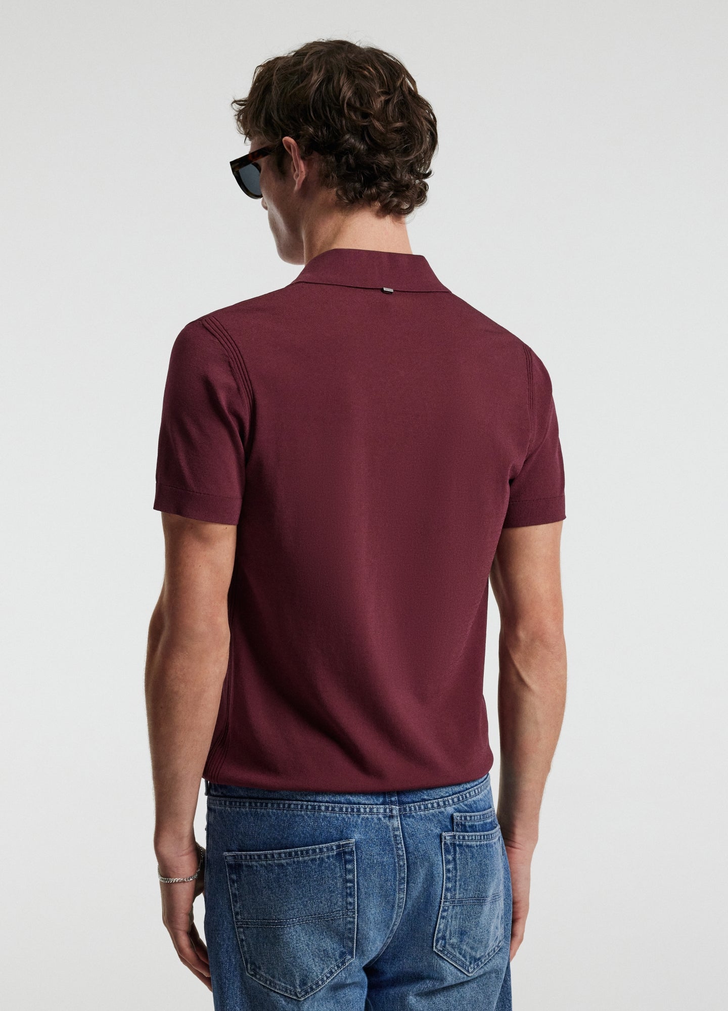 Tech Shoulder Trim Polo Wine