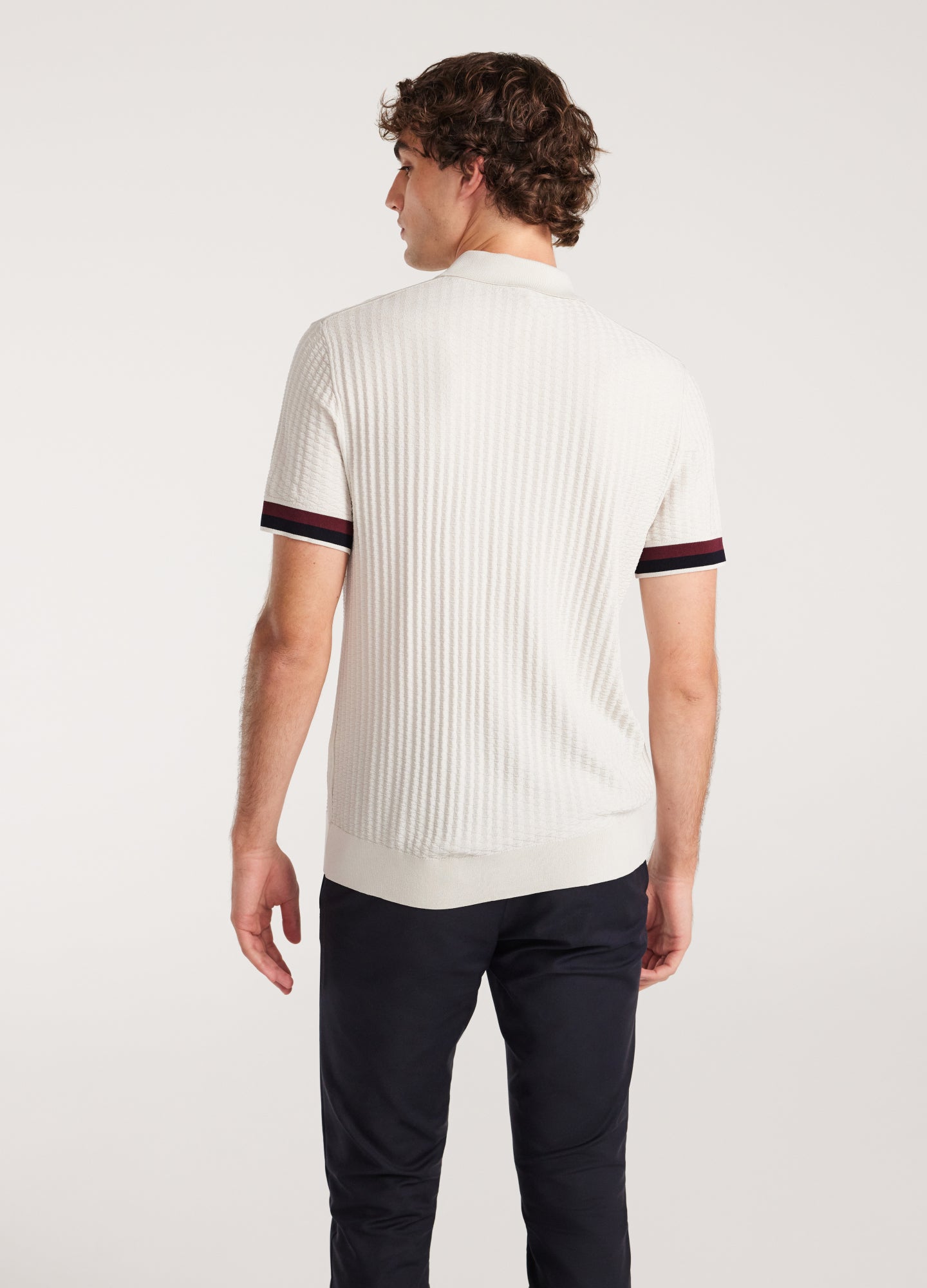 Double Stripe Polo Salt