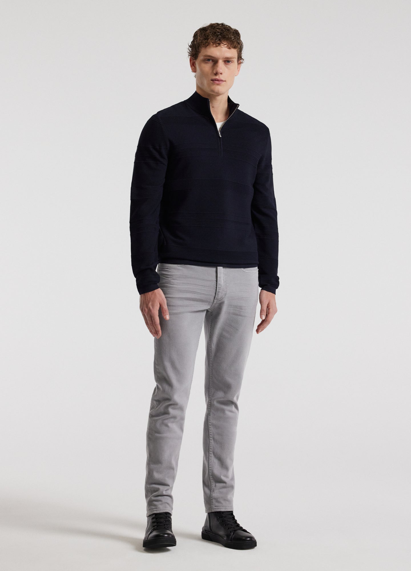 Quarter Zip Sweater Navy