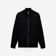 Textured Zip Cardigan Black